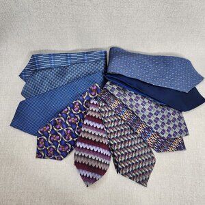 Palatina, Zylos, Foggia and Others Mens 100% Silk Neckties 10 Ties Lot